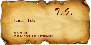 Tasi Ida névjegykártya